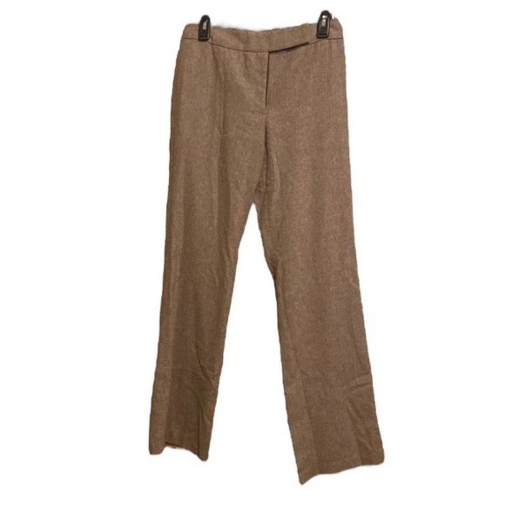 Women's Size 28 Wool Bootcut Business Pants‎ Trousers Lined Mixed Media Tan
